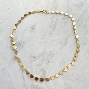 TOVA Malibu Gold fill heart shaped chain